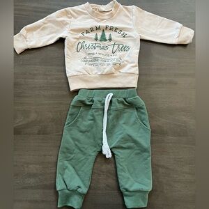 Christmas tree jogger set 6-12 months